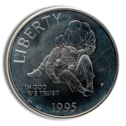 1995 p $1 civil war silver commem bu