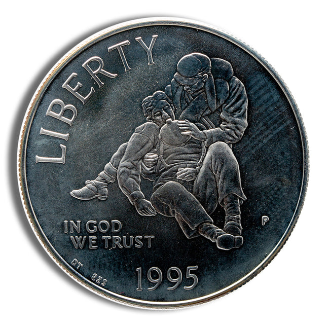 1995 p $1 civil war silver commem bu