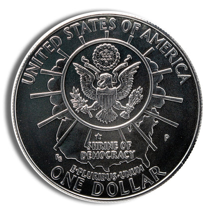 1991 p $1 mt. rushmore silver commem bu