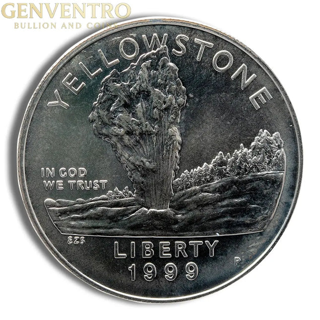 1999-P $1 Yellowstone Silver Commem - BU Genventro Bullion and Coins