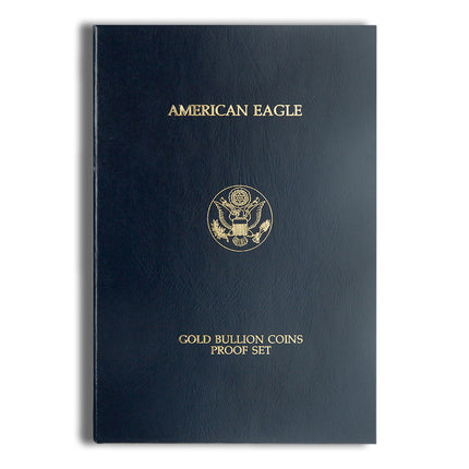 four coin proof gold eagle set box/coa (date varies)