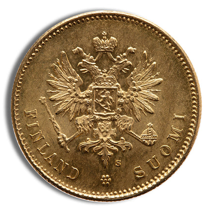 finland 20 markkaa gold coin