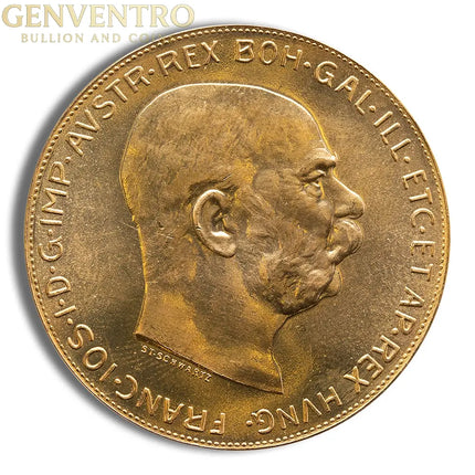 Austria 100 Corona Gold Coin Genventro Bullion and Coins