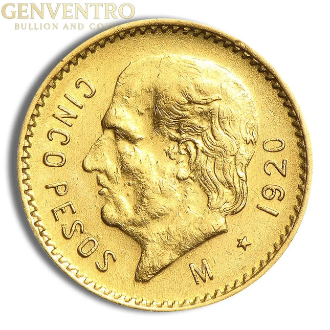 Mexico Gold 5 Peso Genventro Bullion and Coins
