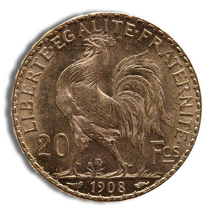 france gold 20 francs rooster (1899 1914)