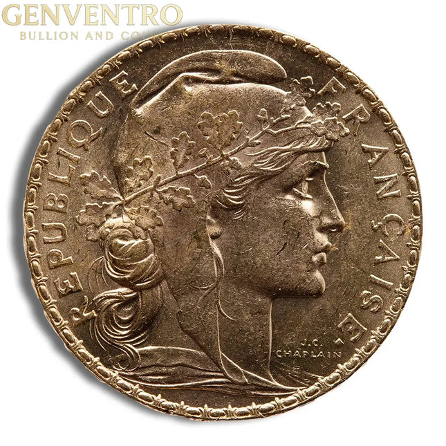 France Gold 20 Francs - Rooster (1899-1914) Genventro Bullion and Coins