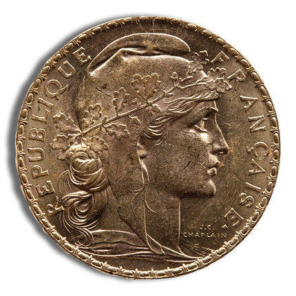 france gold 20 francs rooster (1899 1914)