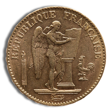 france gold 20 francs lucky angel (1871 1898)