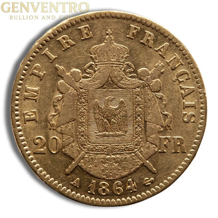 France Gold 20 Francs - Napoleon III (1852-1870) Genventro Bullion and Coins