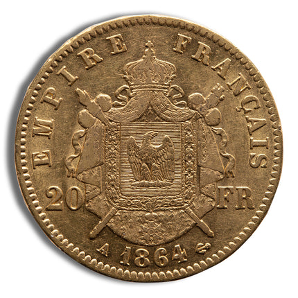 france gold 20 francs napoleon iii (1852 1870)