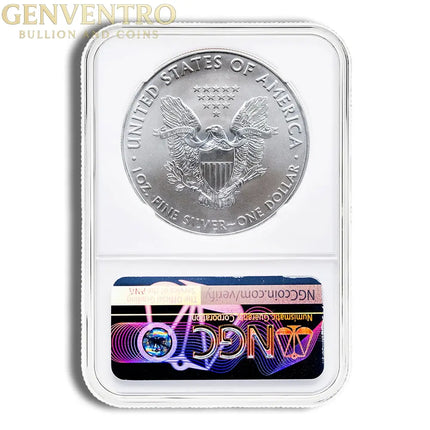2021 Silver Eagle NGC MS70 ER - Type 1 (Jon Cameron) Genventro Bullion and Coins