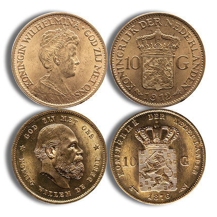 netherlands 10 guilder gold coin