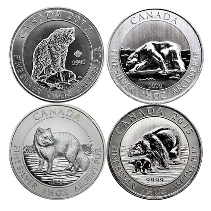 canadian 1.5 oz wildlife silver coin (year/design varies)
