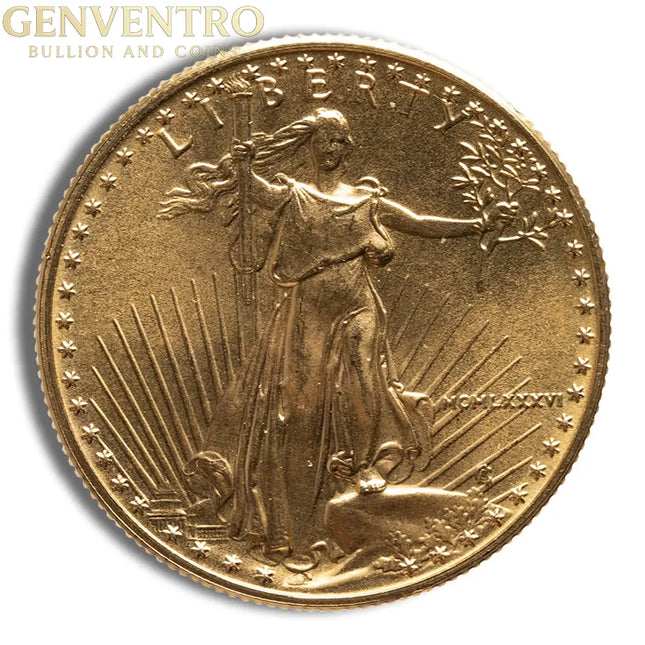 1986 1/2 oz Gold Eagle - BU (MCMLXXXVI) Genventro Bullion and Coins