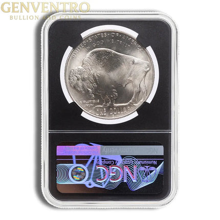 2001-D $1 Silver Buffalo Commem - NGC MS69 (Black Core) Genventro Bullion and Coins