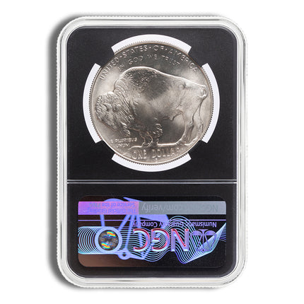 2001 d $1 silver buffalo commem ngc ms69 (black core)