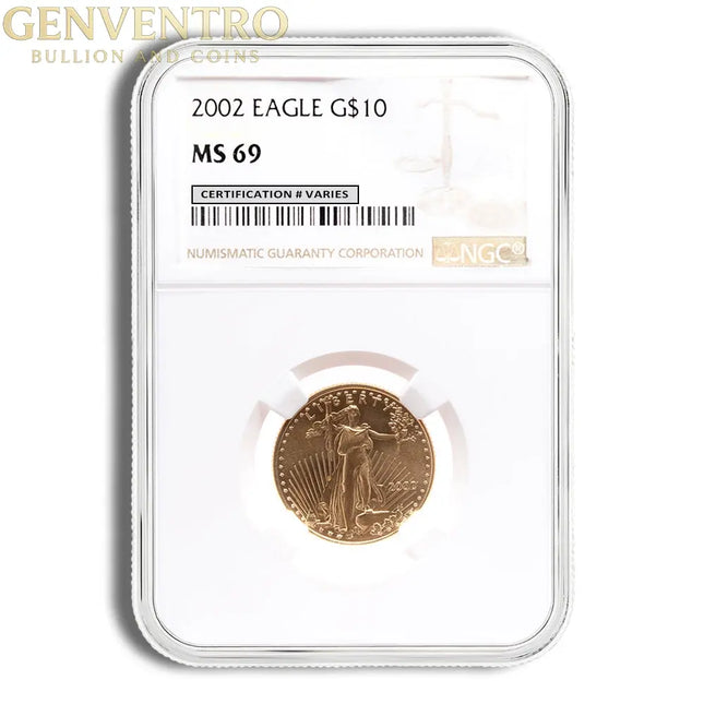 2002 1/4 oz Gold Eagle $10 NGC MS69 Genventro Bullion and Coins