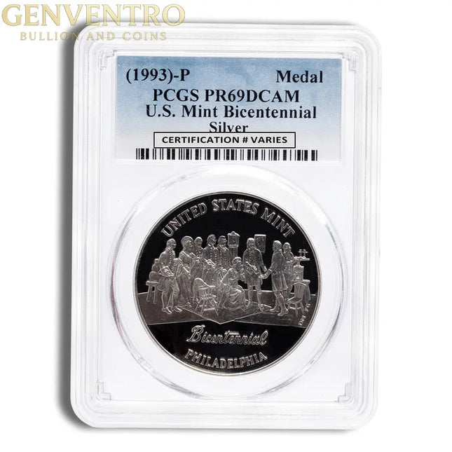 1993-P Bicentennial Silver Medal PCGS PR69 Genventro Bullion and Coins