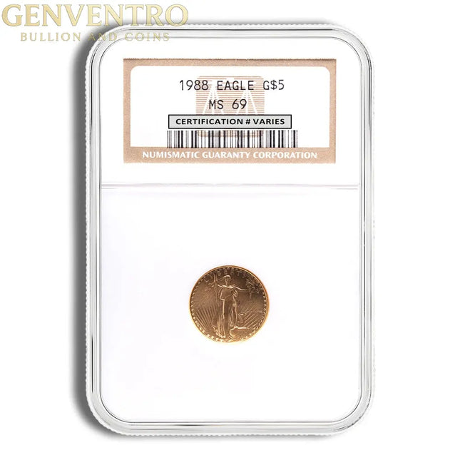 1988 1/10 oz Gold Eagle $5 NGC MS69 Genventro Bullion and Coins