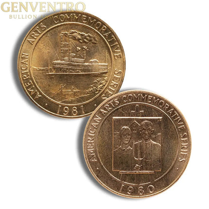1 oz U.S. Mint Commemorative Arts Gold Medal Genventro Bullion and Coins