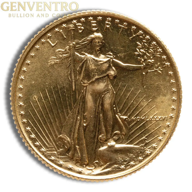 1986 1/4 oz Gold Eagle - BU (MCMLXXXVI) Genventro Bullion and Coins