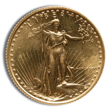 1986 1/4 oz gold eagle bu (mcmlxxxvi)