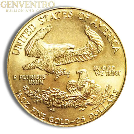 1986 1/2 oz Gold Eagle - BU (MCMLXXXVI) Genventro Bullion and Coins