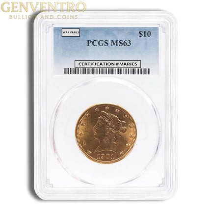 $10 Gold Liberty Eagle - PCGS MS63 Genventro Bullion and Coins
