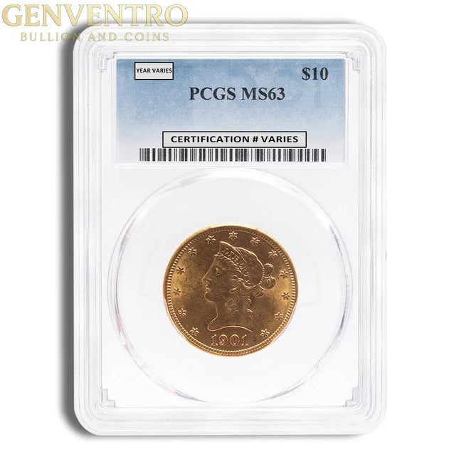 $10 Gold Liberty Eagle - PCGS MS63 Genventro Bullion and Coins