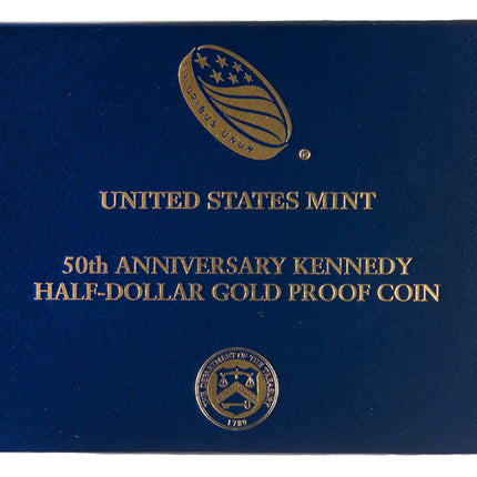 2014 w 3/4 oz jfk half dollar gold coin (box & coa)