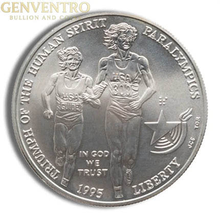 1995-D $1 Blind Runner Silver Commem - BU Genventro Bullion and Coins