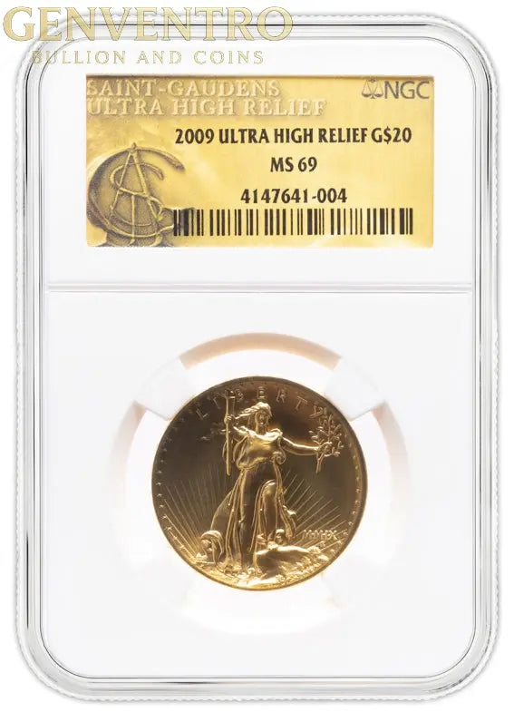 2009 Ultra High Relief Double Eagle NGC MS69 Genventro Bullion and Coins