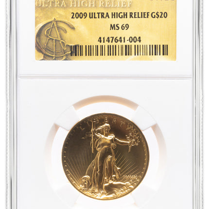 2009 ultra high relief double eagle ngc ms69