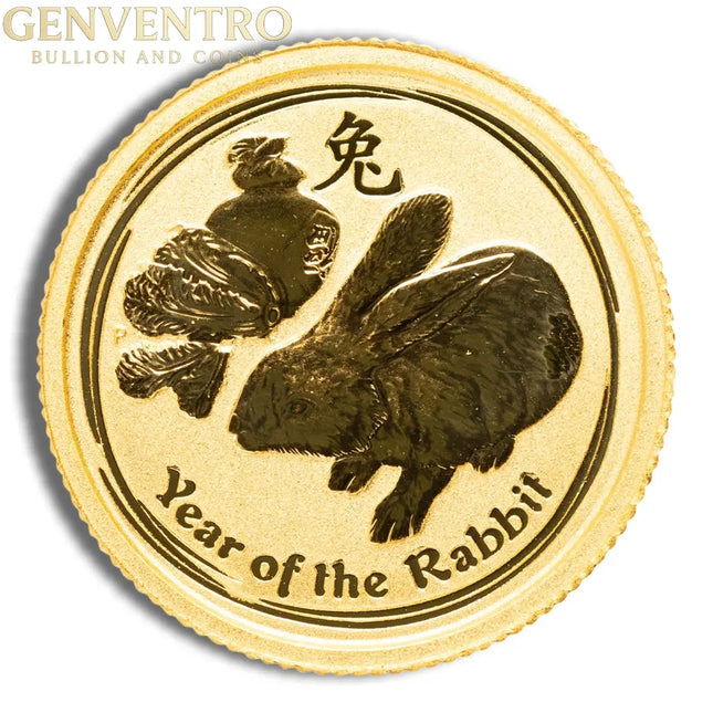 2011 1/20 oz Australia Gold Lunar Rabbit BU - Series II Genventro Bullion and Coins
