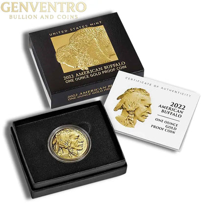 2022-W 1 oz Proof Gold Buffalo (w/Box & COA) Genventro Bullion and Coins