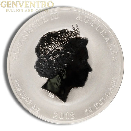 2018 Kilo Australia Silver Lunar Dog BU - Series II Genventro Bullion and Coins