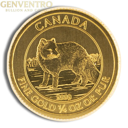 2014 1/4 oz Canadian Arctic Fox Gold Coin Genventro Bullion and Coins