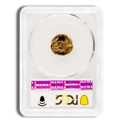 1986 1/10 oz gold eagle $5 pcgs ms69