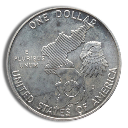1991 d $1 korean war silver commem bu