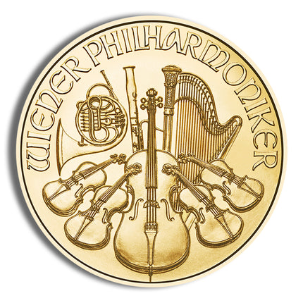 1/4 oz austrian philharmonic gold coin (year varies)
