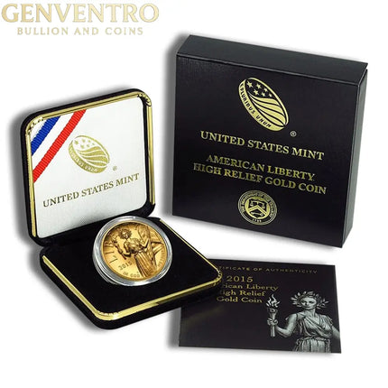 2015-W Liberty High Relief Gold Coin (w/Box & COA) Genventro Bullion and Coins