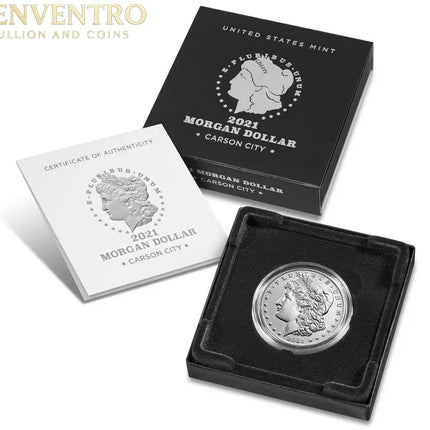 2021-CC Morgan Dollar w/Box & COA Genventro Bullion and Coins