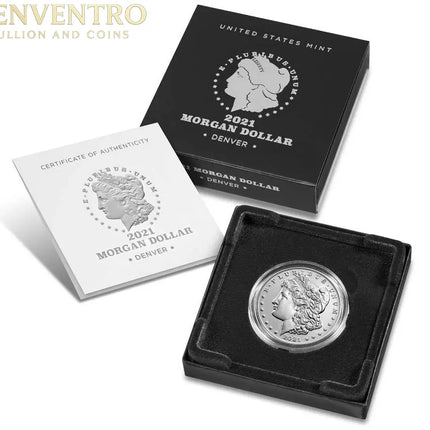2021-D Morgan Dollar w/Box & COA Genventro Bullion and Coins