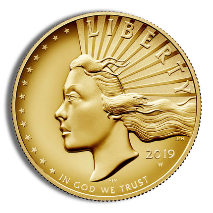 2019 w american liberty high relief gold coin (w/box & coa)