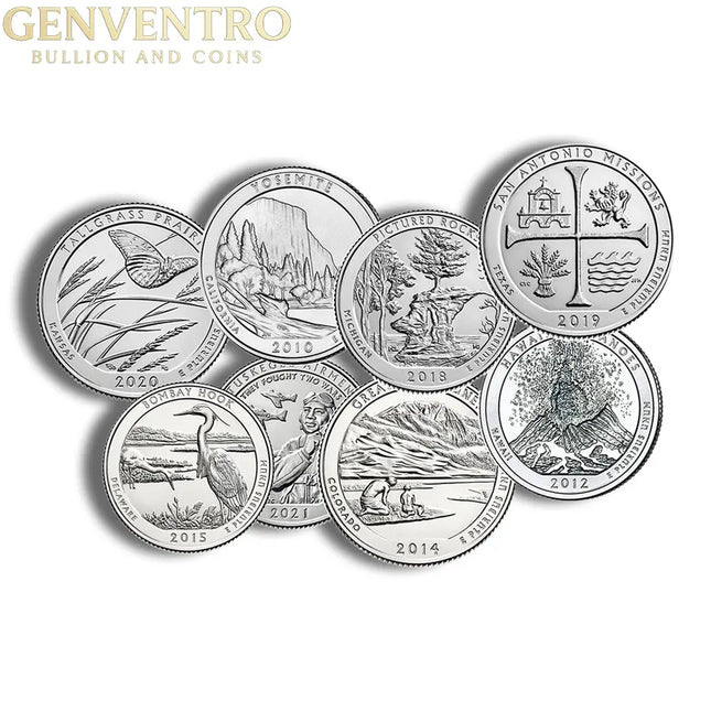 5 oz America The Beautiful Silver Coin (Design Varies). Genventro Bullion and Coins