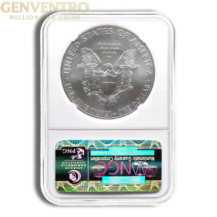2011 Silver Eagle NGC MS70 Genventro Bullion and Coins