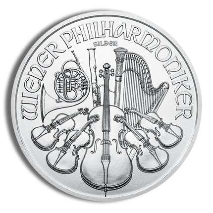 1 oz austrian silver philharmonic (year varies)