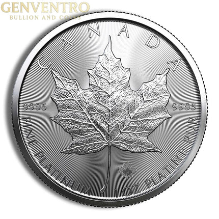 Platinum Maple Leaf - 1 oz (Year Varies) Genventro Bullion and Coins