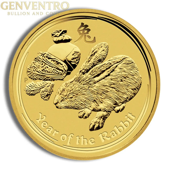 2011 1/2 oz Australia Gold Lunar Rabbit BU - Series II Genventro Bullion and Coins