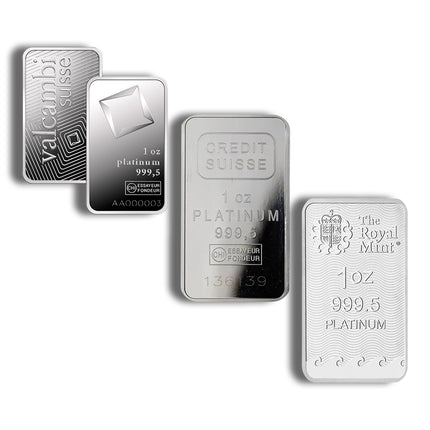 1 oz platinum bar brand varies (not in card)